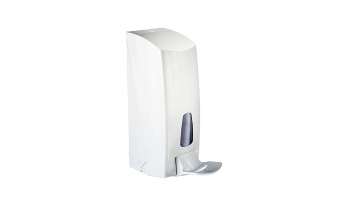 Desinfektionsspender mit Ellbogenhebel, 1L
weiss / transparent